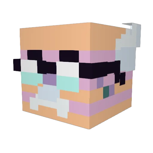 swuaf Minecraft avatar head, 3D render