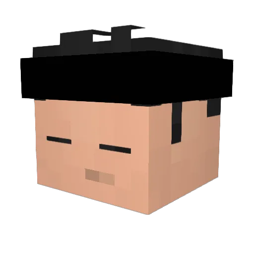 sxMaxi Minecraft avatar head, 3D render
