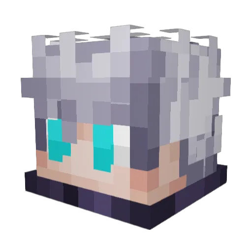 sx_1in Minecraft avatar head, 3D render