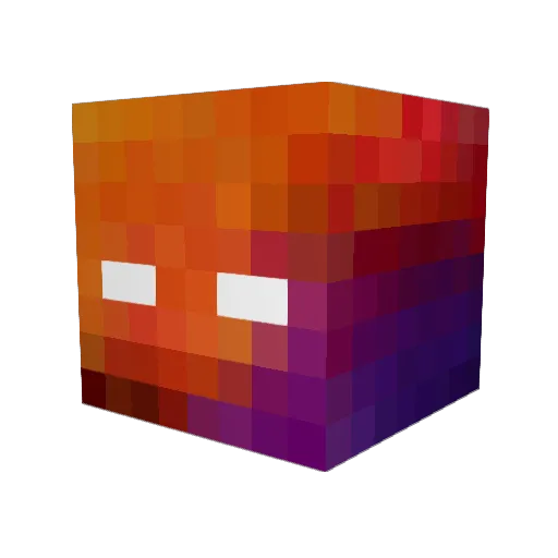 sxanity Minecraft avatar head, 3D render