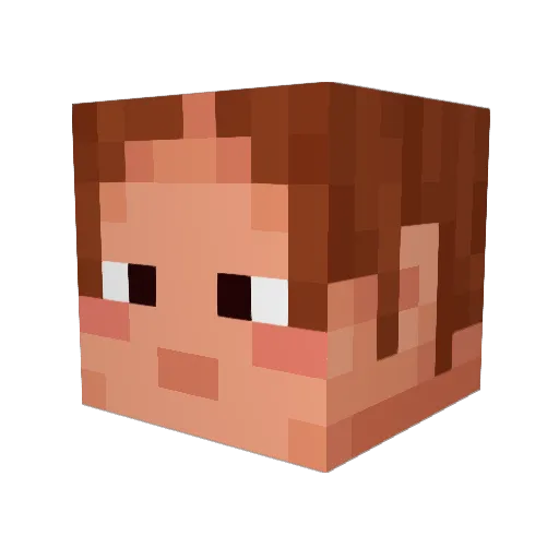 sxaver Minecraft avatar head, 3D render