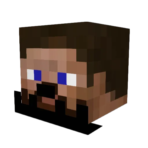 sxlvz Minecraft avatar head, 3D render
