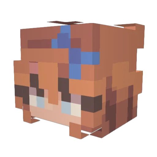 sxmmer___ Minecraft avatar head, 3D render