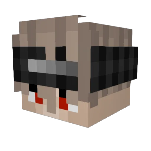 sxomelo Minecraft avatar head, 3D render