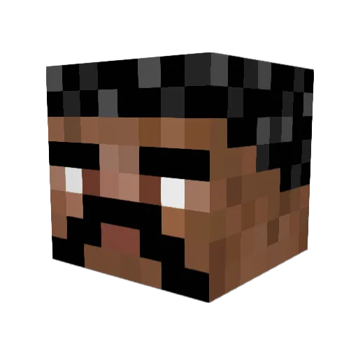 sxr_Killua Minecraft avatar head, 3D render