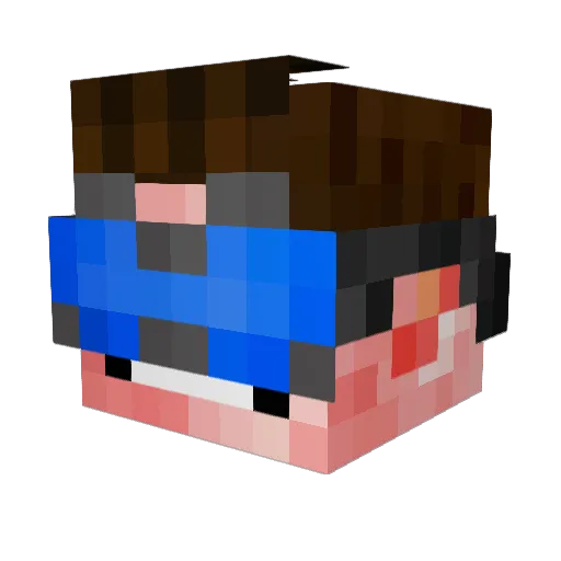 sxsDADDY Minecraft avatar head, 3D render