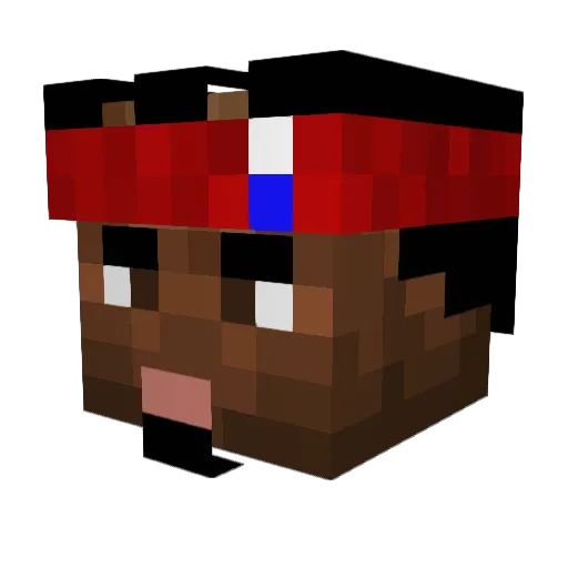 sxxvowo Minecraft avatar head, 3D render