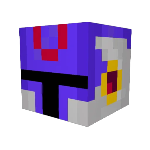 syabuchan Minecraft avatar head, 3D render