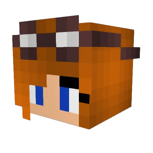 syagmur Minecraft avatar head, 3D render