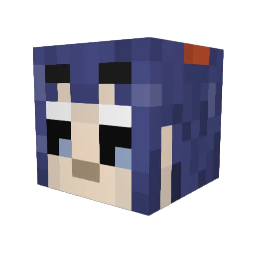 syakeee Minecraft avatar head, 3D render