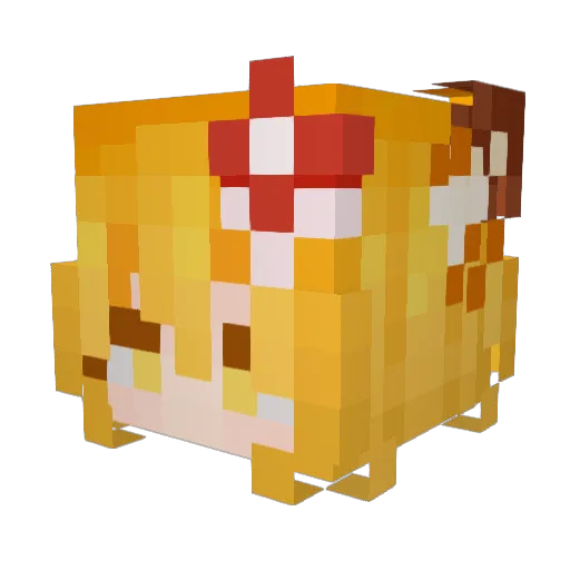 syamozi_w Minecraft avatar head, 3D render