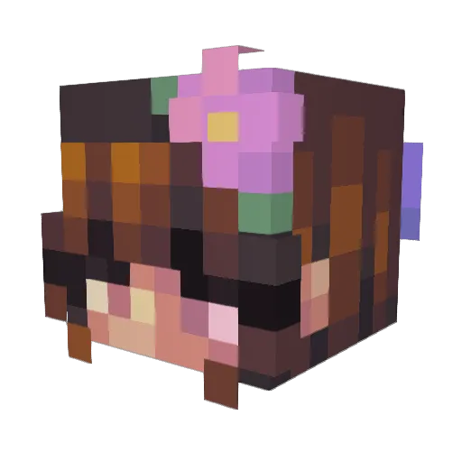 syamsyz Minecraft avatar head, 3D render