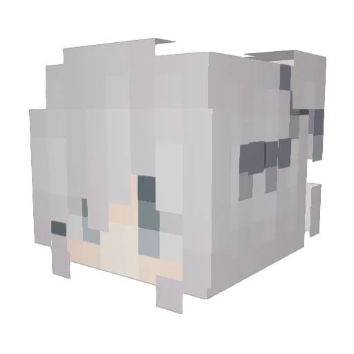syaria Minecraft avatar head, 3D render