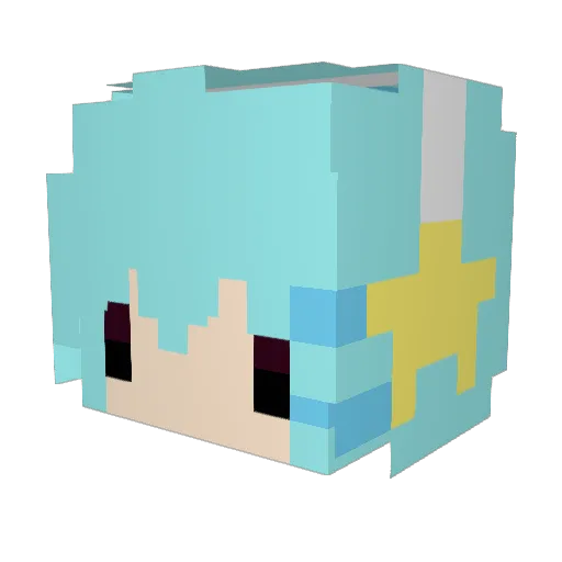 sybillie Minecraft avatar head, 3D render