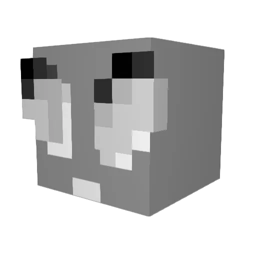 sychaaaa Minecraft avatar head, 3D render