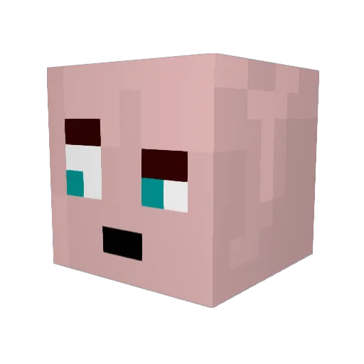 sychoraxis Minecraft avatar head, 3D render