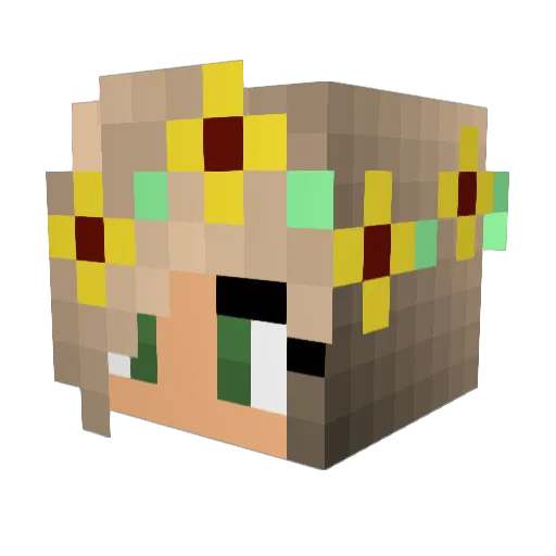 sydabee Minecraft avatar head, 3D render