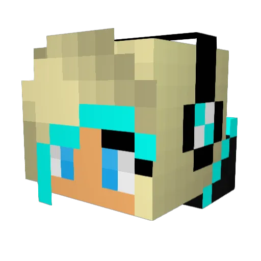 sydefodder Minecraft avatar head, 3D render