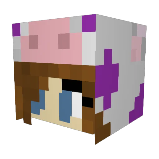 sydelv Minecraft avatar head, 3D render