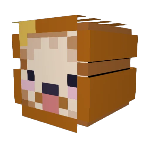 sydeon__ Minecraft avatar head, 3D render