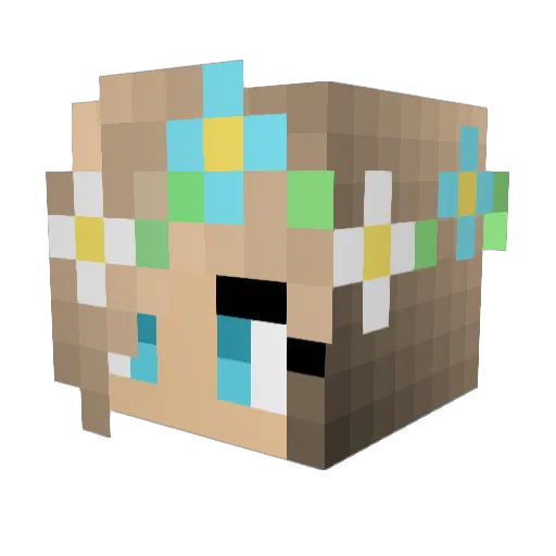 sydfennie Minecraft avatar head, 3D render