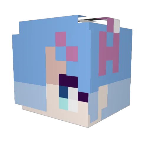 sydney137 Minecraft avatar head, 3D render