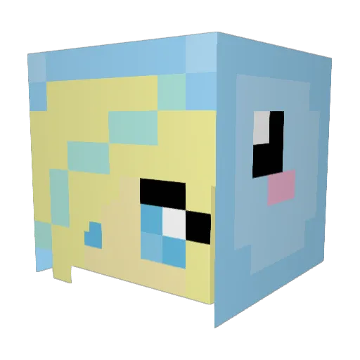 sydneygillis Minecraft avatar head, 3D render