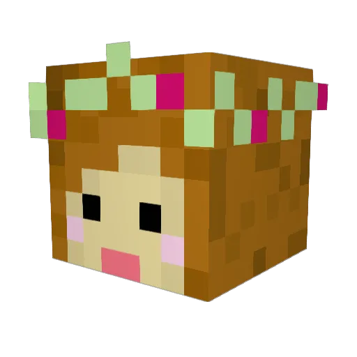 sydniet Minecraft avatar head, 3D render