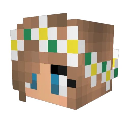 sydrae Minecraft avatar head, 3D render