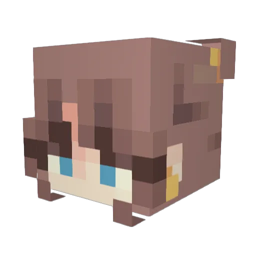 sydsereia Minecraft avatar head, 3D render
