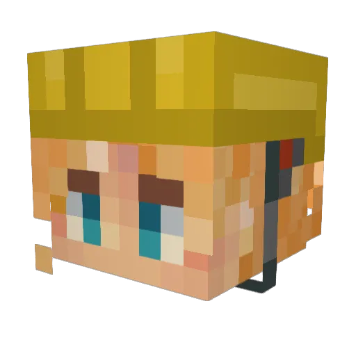 sydtea Minecraft avatar head, 3D render