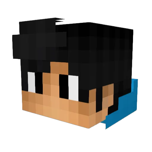 syfai Minecraft avatar head, 3D render