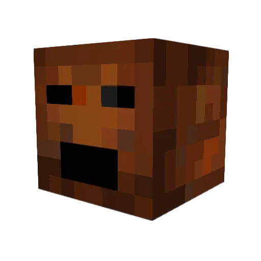 syina Minecraft avatar head, 3D render
