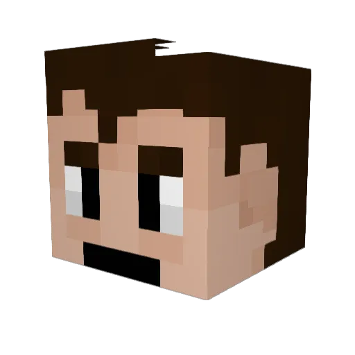 sykasu Minecraft avatar head, 3D render