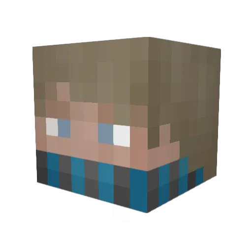 sykomp Minecraft avatar head, 3D render