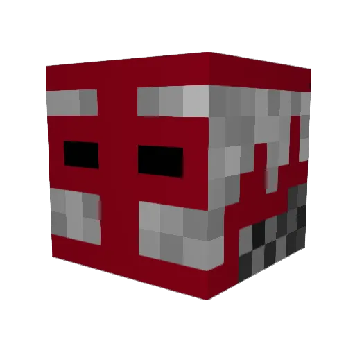 sykrish Minecraft avatar head, 3D render