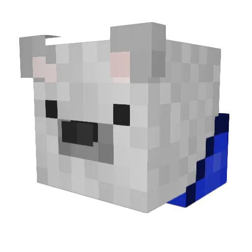 sykst Minecraft avatar head, 3D render