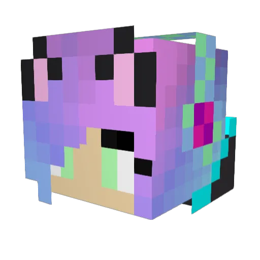sylk Minecraft avatar head, 3D render