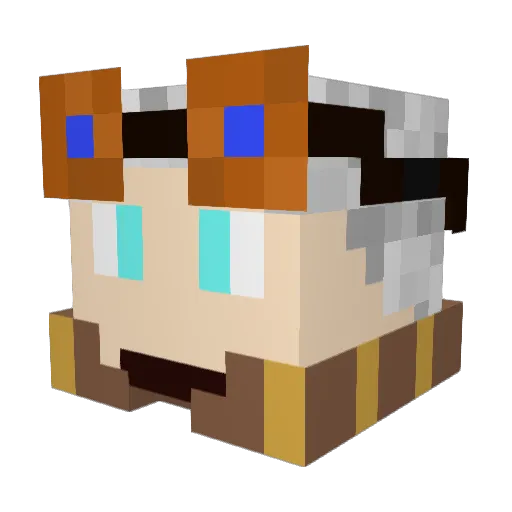 syllag Minecraft avatar head, 3D render
