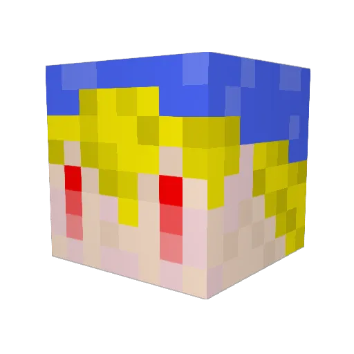 sylphne Minecraft avatar head, 3D render