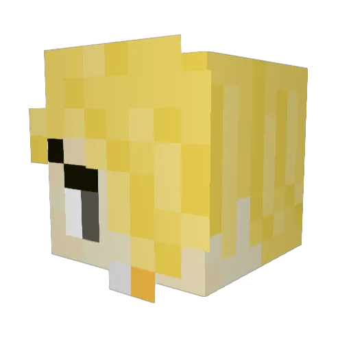 sylvegoo Minecraft avatar head, 3D render