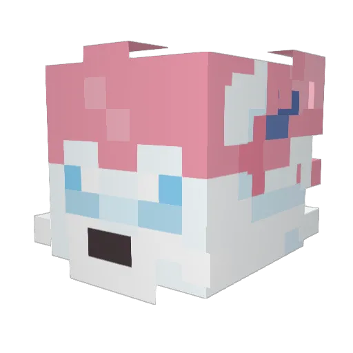 sylveon Minecraft avatar head, 3D render