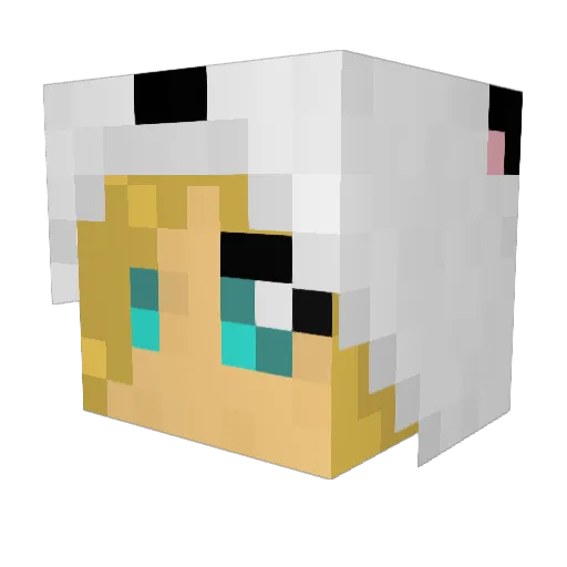 sylviemonster Minecraft avatar head, 3D render