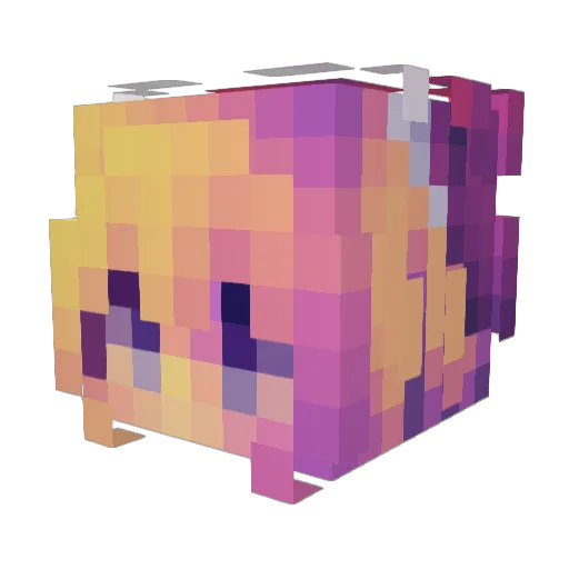 sylvster Minecraft avatar head, 3D render