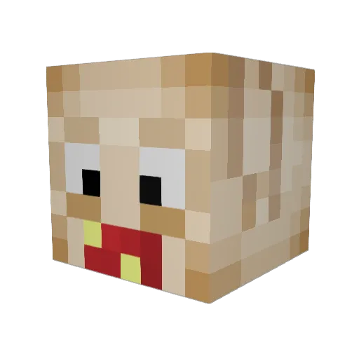 symek666 Minecraft avatar head, 3D render