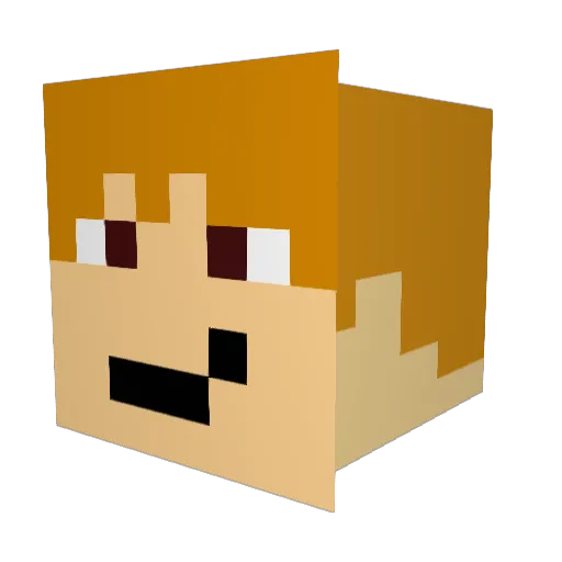 symeman Minecraft avatar head, 3D render