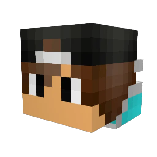 symetry Minecraft avatar head, 3D render
