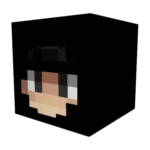 symru Minecraft avatar head, 3D render