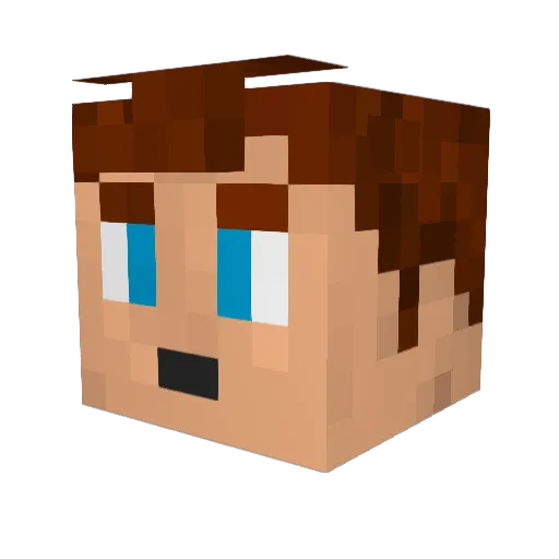syn283 Minecraft avatar head, 3D render