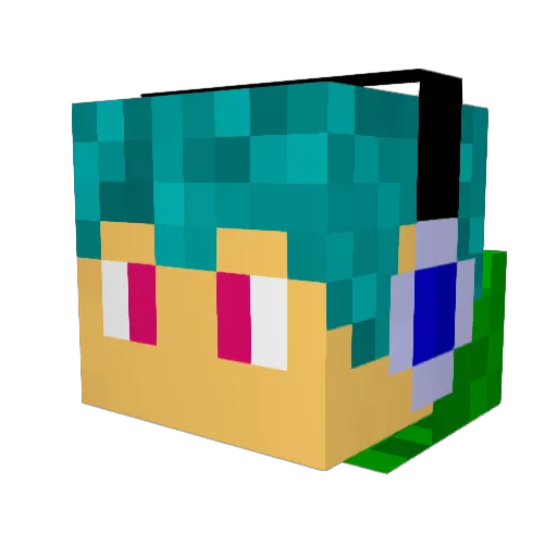synapsebaka Minecraft avatar head, 3D render